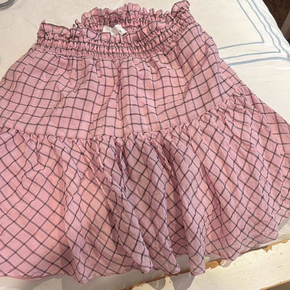 Topshop Pink and White Bubble Mini Skirt